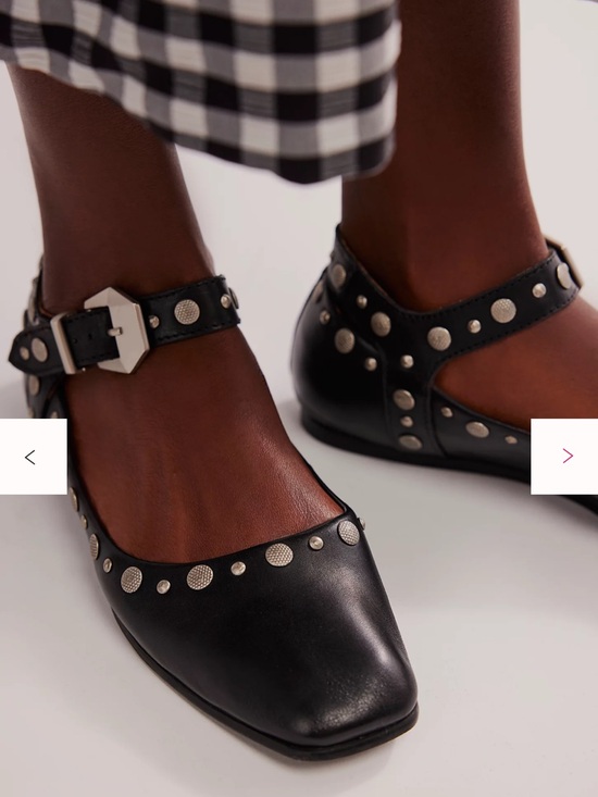 Free People Shoes - Free People Black Studded Mystic Mary Jane Flats